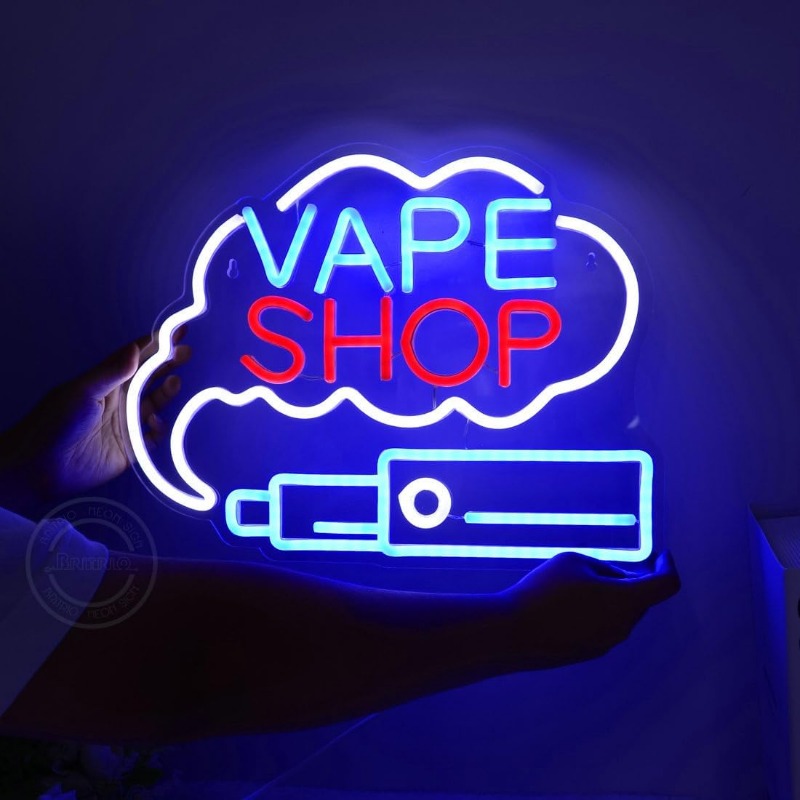 LED VAPE SHOP Smoke Neon Sign  - огляд і ціна Vaping Store