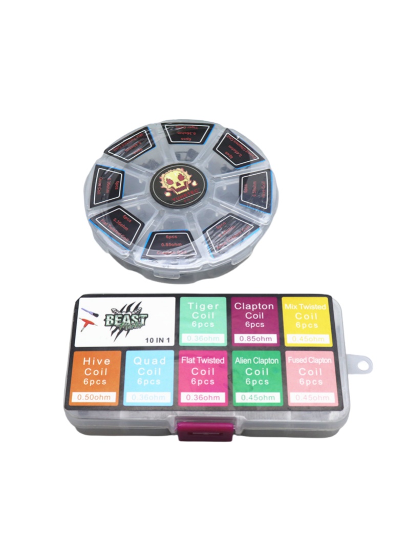 48Pcs/Set Pre Built Coils RTA  - огляд і ціна Clapton Wire Pre Built