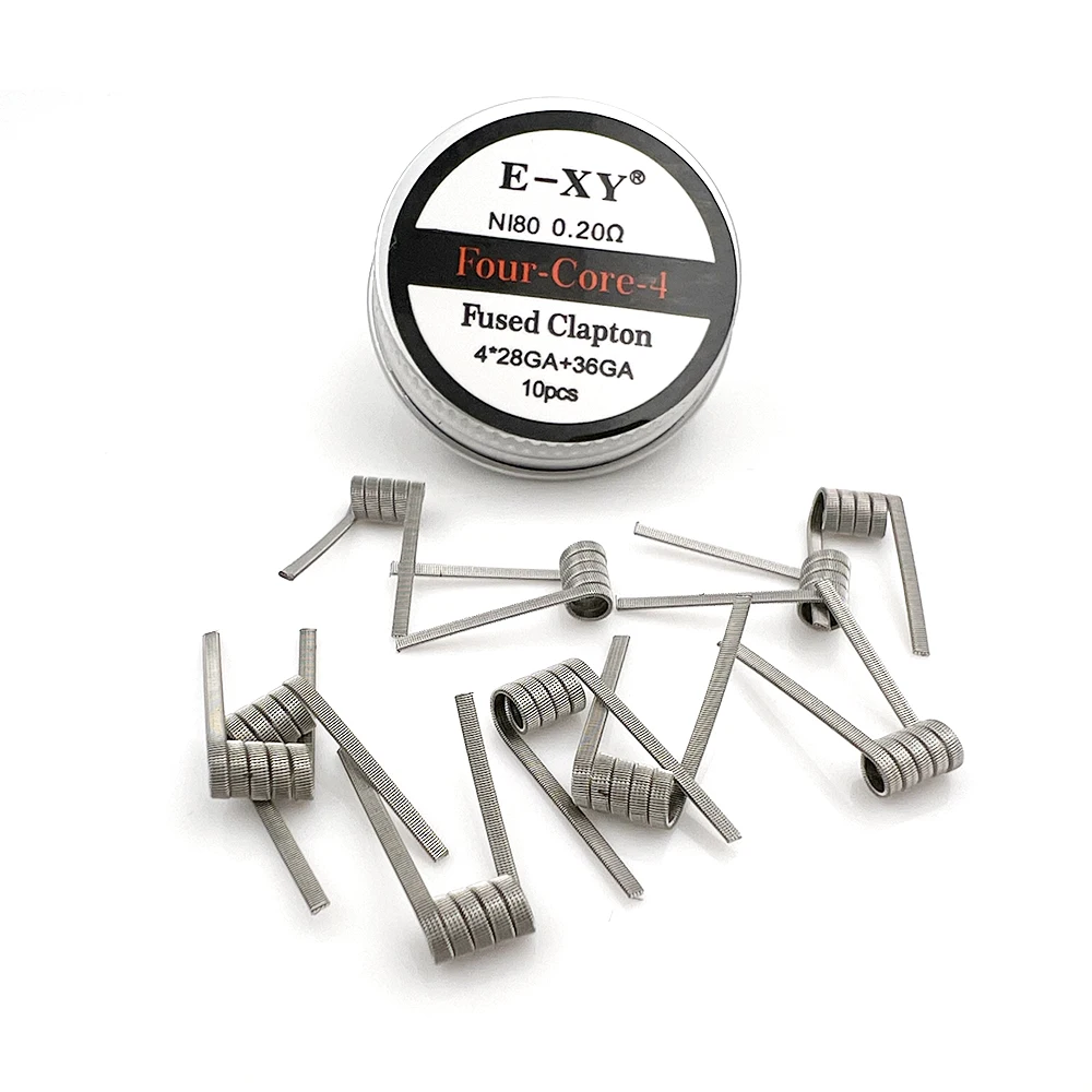 10pcs/box Ni80 Prebuilt Coil 2 - огляд і ціна Clapton Wire Pre Built