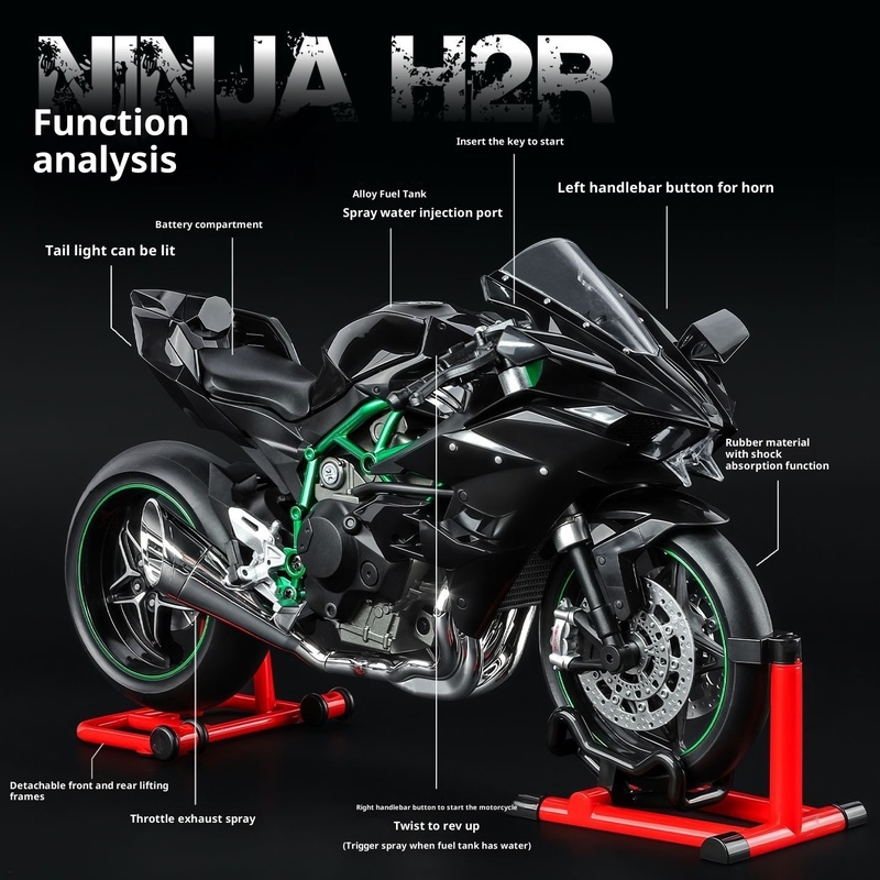 Kawasaki Ninja H2R 1:9 Scale D - огляд і ціна Battery Case Storage