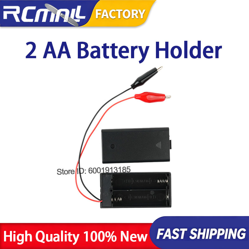10PCS 2 AA 3V Battery Holder C - огляд і ціна Battery Case Storage