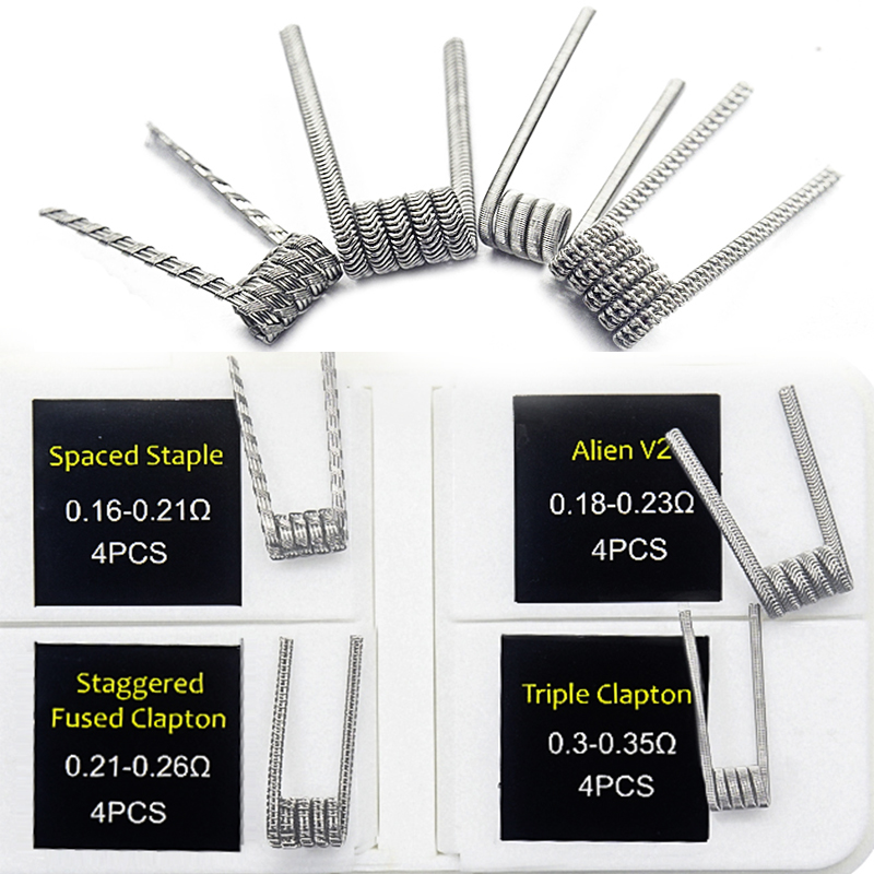 16pcs NI80 Fused Clapton Prebu - огляд і ціна Clapton Wire Pre Built